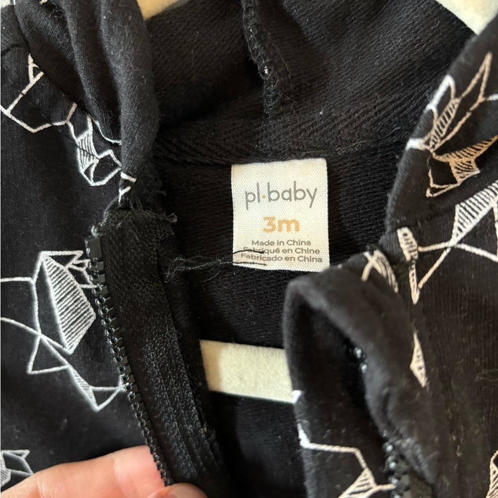 PL Baby / 3M / Black & White Boys Onesie